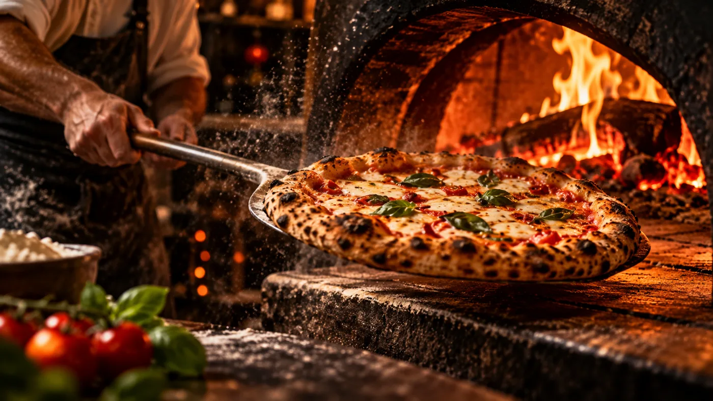 Pizza aus dem Ofen